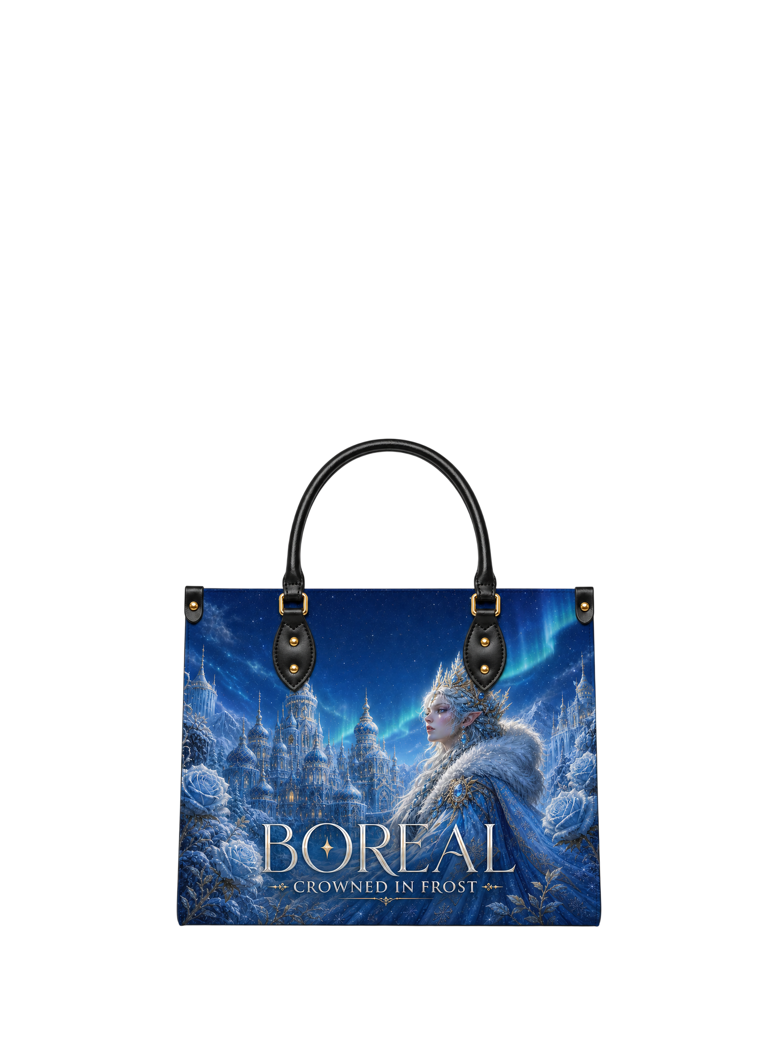 "Boreal" Crowned in Frost Leather Handbag