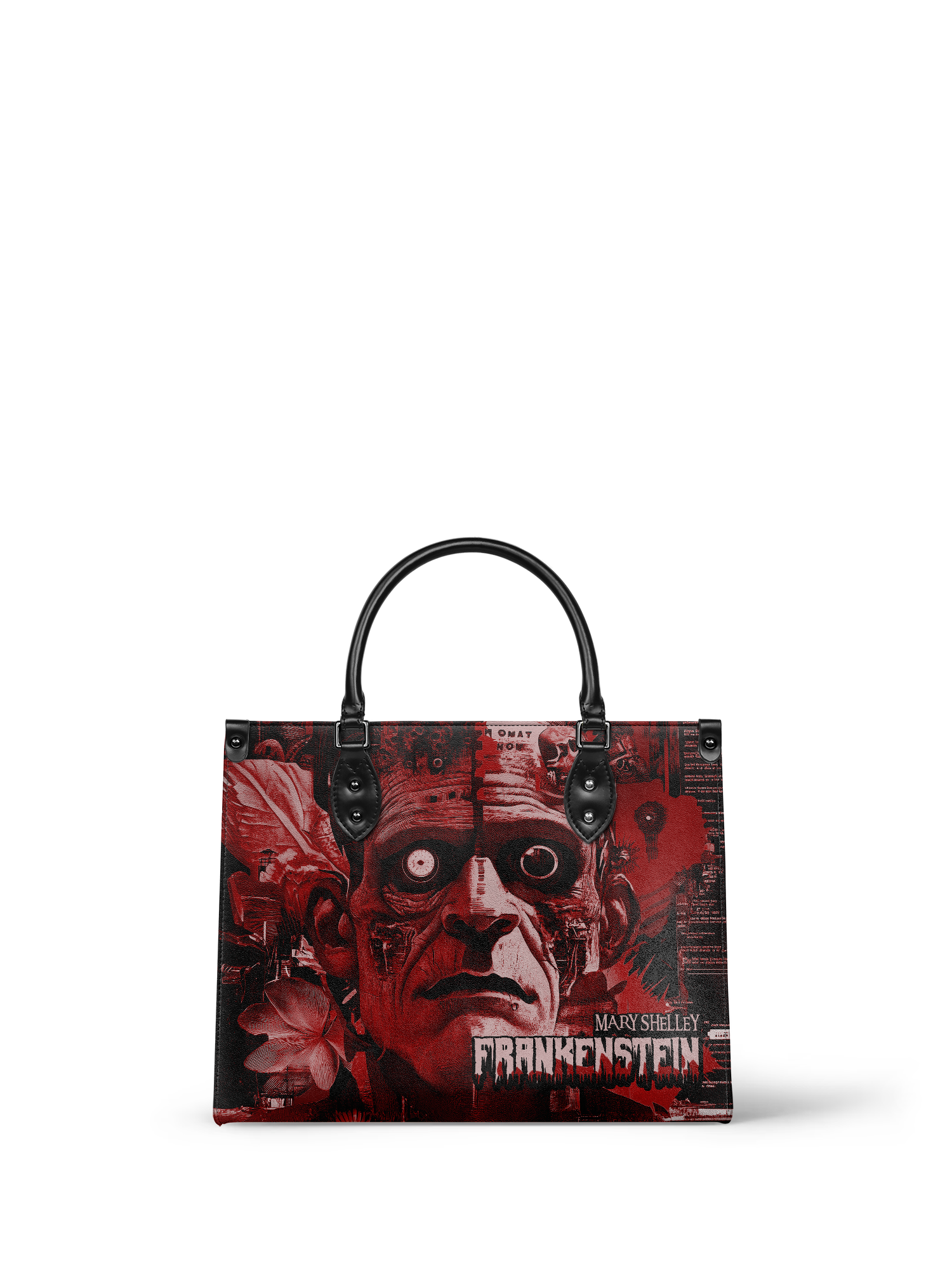 "Frankenstein" Heart Surge - Black Interior - Leather Handbag